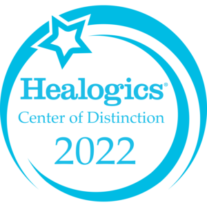Logo: Healogics Center of Distinction 2022.