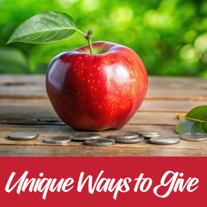 Image of apple and coins