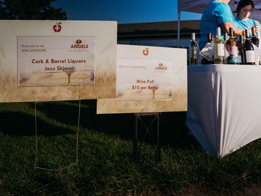 image of sponsor signs at ANGELS golf tournament