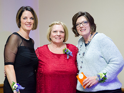 (L to R): Marcie Marler Maier, Marla Wegner and Pamela Enger, as well as other employees and local physicians were recognized for their years of service with JRMC.