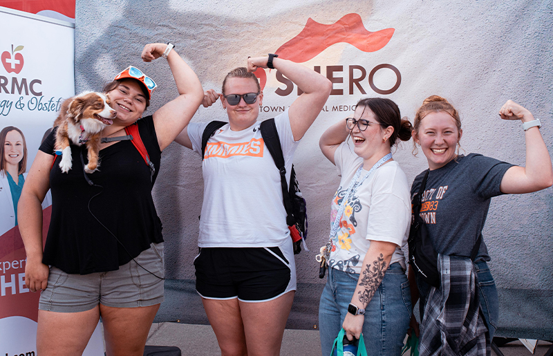 image of four SHEROES at UJ Block Party