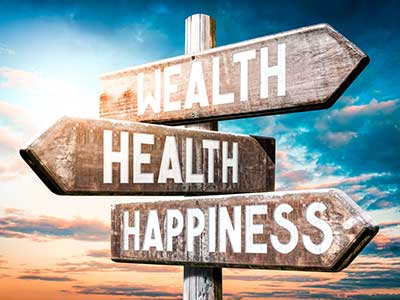 image of health, wealth, happiness sign