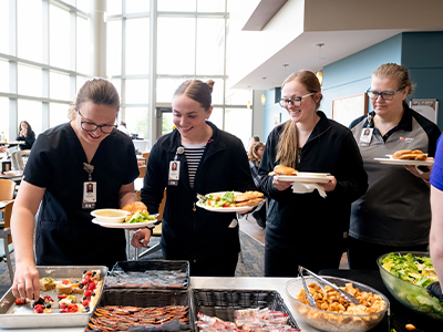Image of JRMC employees enjoying lunch