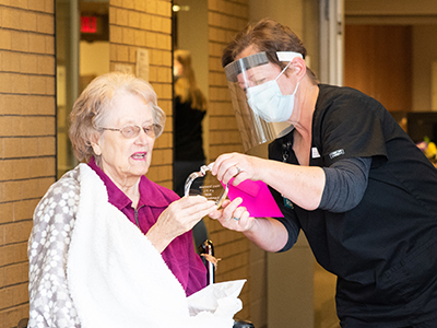 Jamestown Regional Medical Center recently presented Mary Trautman its Legendary Volunteer Service Award, this is the highest honor given to volunteers.
