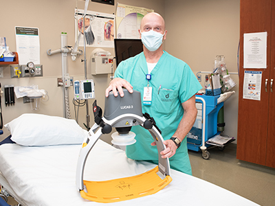 The Leona M. and Harry B. Helmsley Charitable Trust provided JRMC with a LUCAS mechanical chest compression device to work alongside the existing device.