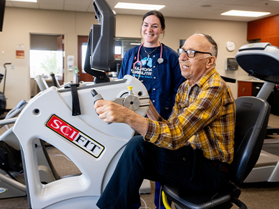 jrmc-physical-therapy-patient-monitored-exercise Image of physical therapy patient