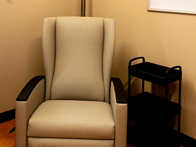Lactation room chair.