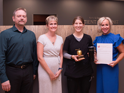 Image of Legend Award presentation to Hannah Boese.