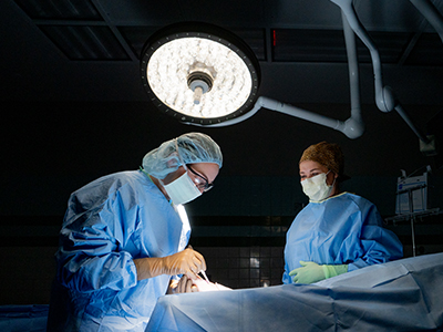 Dr. Rachael Renschler in operating room