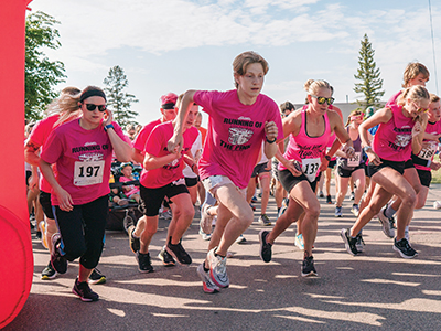 Running of the Pink benefits programs like No Excuses and Women's Way.