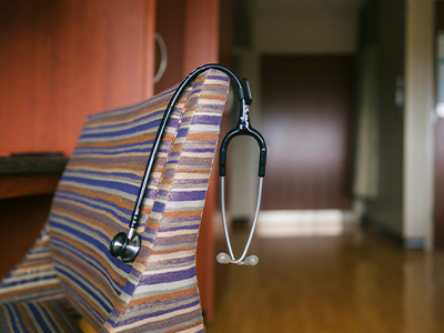 Image of stethoscope and chair